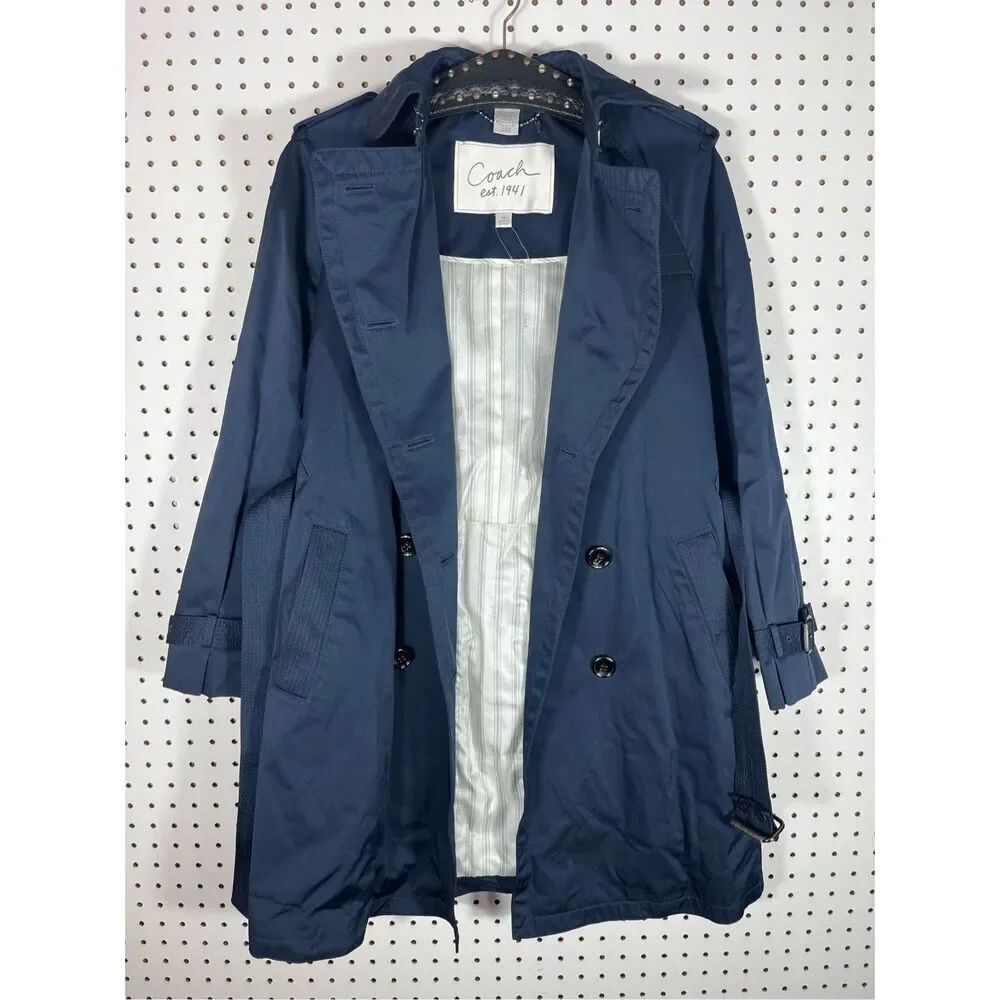 Coach short length belted trench coat size 0